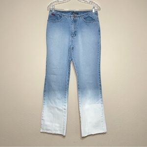 Y2K Fubu Collection Women's Ombré Jeans‎ Straight Leg Low Rise Flare Size 9/10